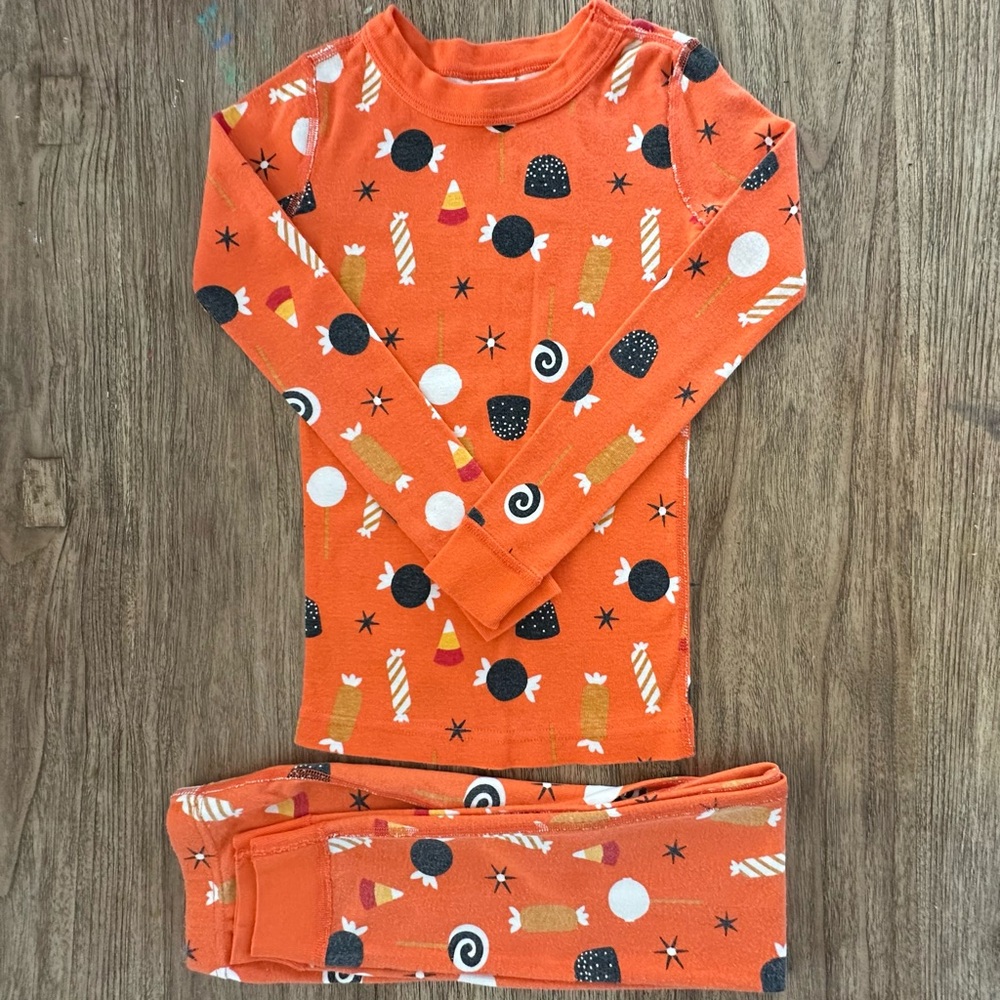 Hanna Andersson Halloween Candy Long Johns Pajama Set